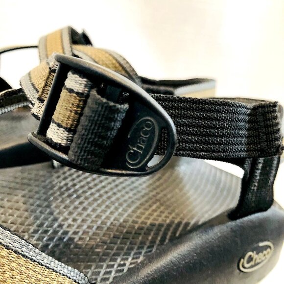 Chaco Men's Sport Sandal in Black Grey and Tan Size M8 - Picture 10 of 12